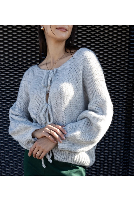 Pelēks piesiets džemperis Sumaia Pelēks piesiets džemperis Sumaia