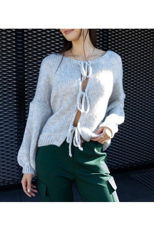 Pelēks piesiets džemperis Sumaia Pelēks piesiets džemperis Sumaia