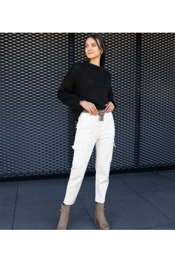 Nuala baltas cargo bikses... 2