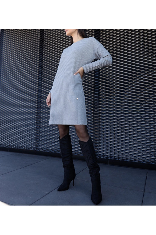 Kadyra Grey Midi kleita ar spīdumu Kadyra Grey Midi kleita ar spīdumu