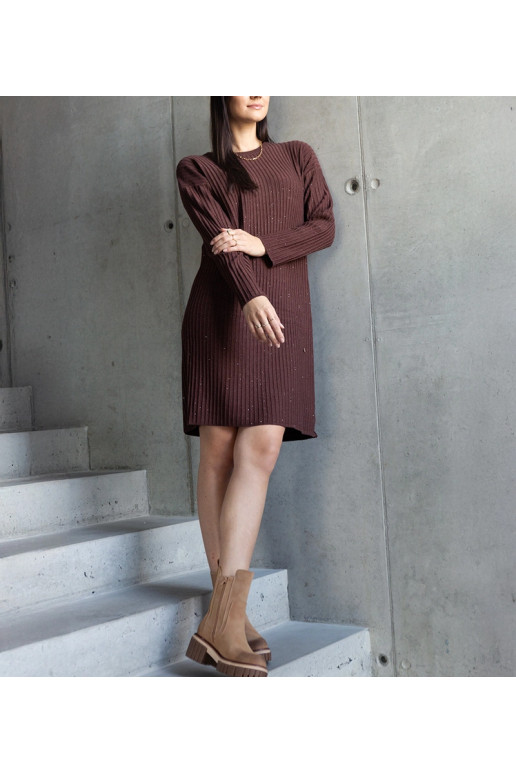 Kadyra Brown Shimmer Midi kleita