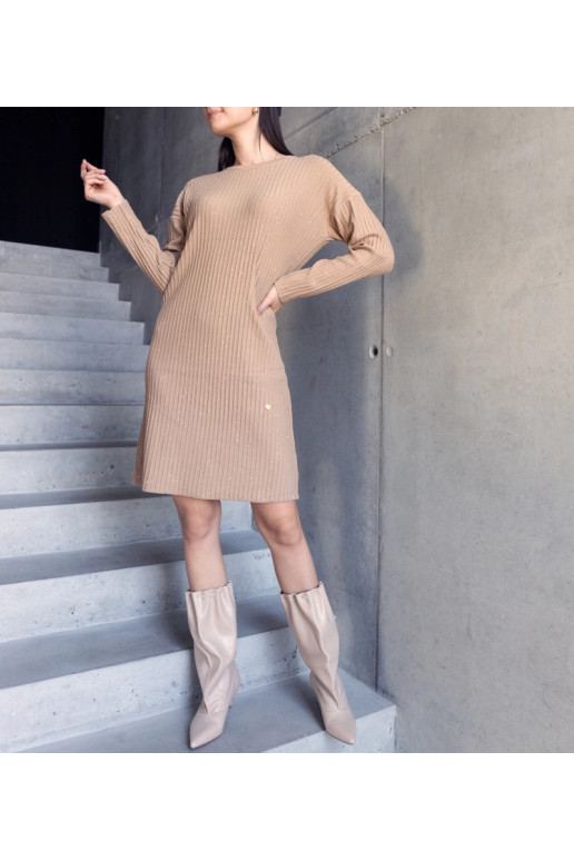 Bēša midi kleita ar spīdumu Kadyra