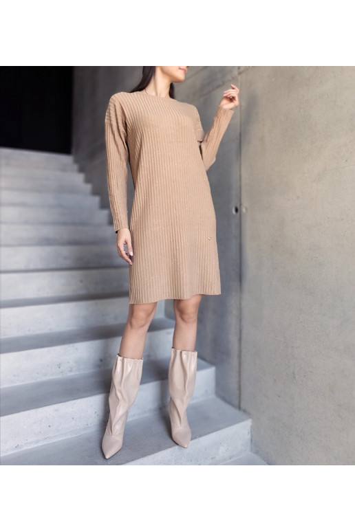 Bēša midi kleita ar spīdumu Kadyra