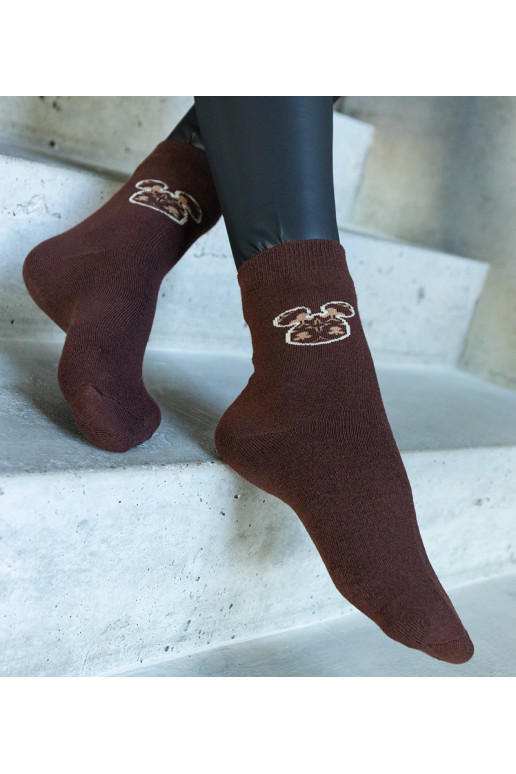 Brūnas siltas zeķes Sella Brūnas siltas zeķes Sella