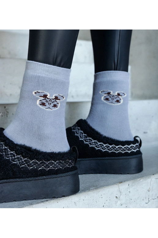 Sella pelēkas siltas zeķes