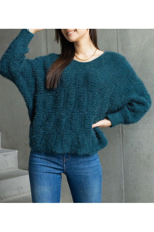 Neveri tumši zaļš džemperis ar V... Neveri tumši zaļš džemperis ar V...