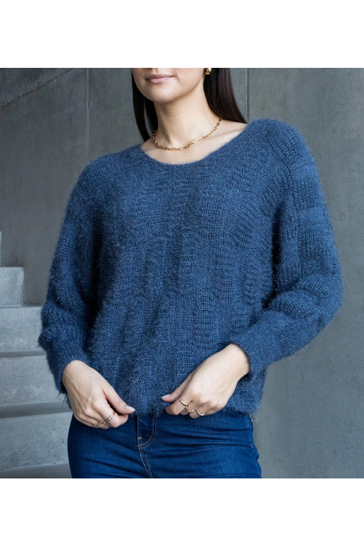 Tumši zils Neveri džemperis ar apkakli Tumši zils Neveri džemperis ar apkakli