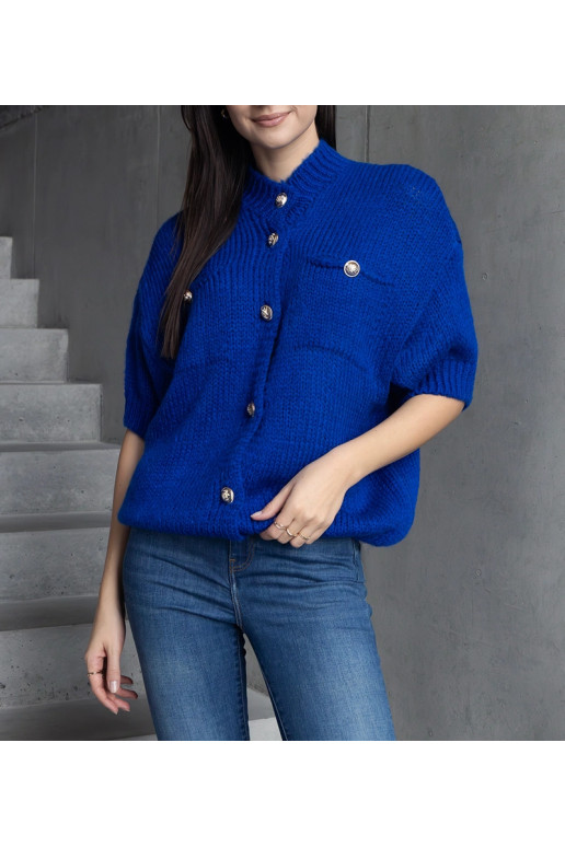 Sieviešu zils džemperis ar īsām... Sieviešu zils džemperis ar īsām...