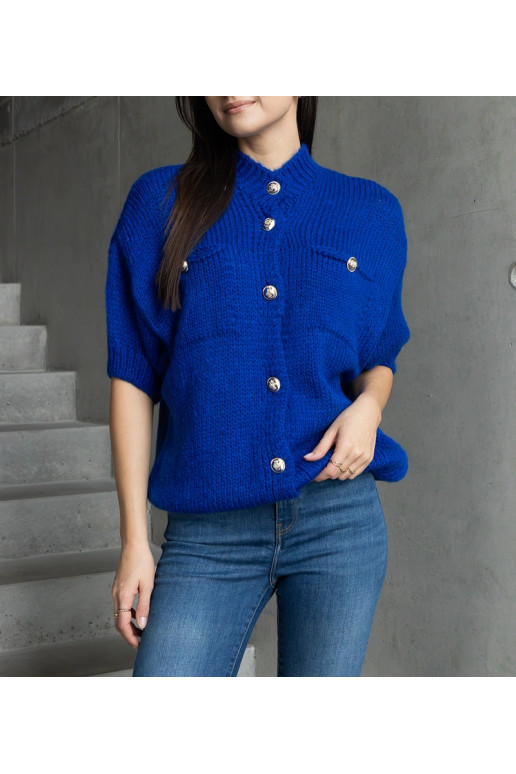 Sieviešu zils džemperis ar īsām... Sieviešu zils džemperis ar īsām...