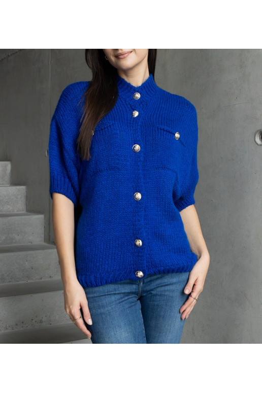 Sieviešu zils džemperis ar īsām... Sieviešu zils džemperis ar īsām...