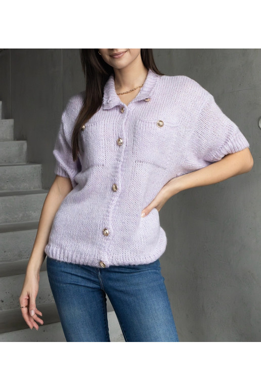 Sieviešu violets džemperis ar īsām... Sieviešu violets džemperis ar īsām...