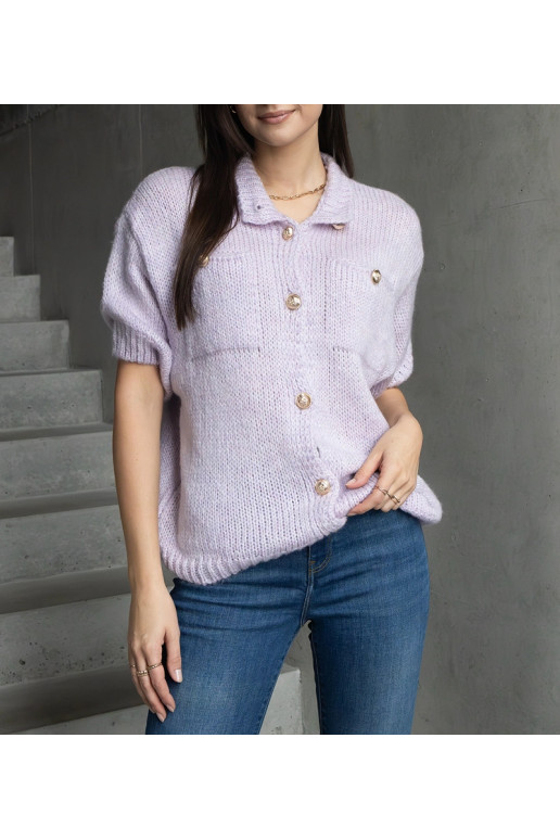 Sieviešu violets džemperis ar īsām... Sieviešu violets džemperis ar īsām...