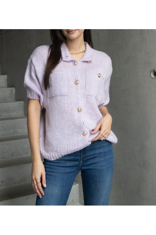 Sieviešu violets džemperis ar īsām... Sieviešu violets džemperis ar īsām...