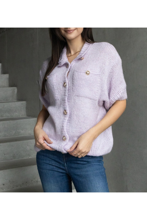 Sieviešu violets džemperis ar īsām... Sieviešu violets džemperis ar īsām...