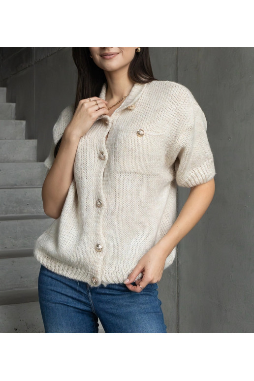 Bēšs sieviešu džemperis ar īsām... Bēšs sieviešu džemperis ar īsām...