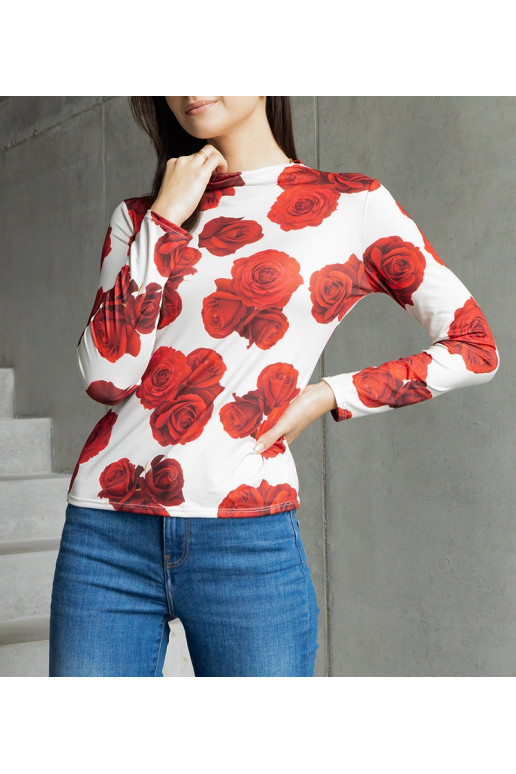 Bēša blūze dekorēta ar Amaya apdruku