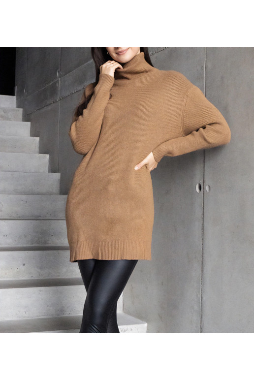 Garš brūns, mīksts džemperis Kali Garš brūns, mīksts džemperis Kali