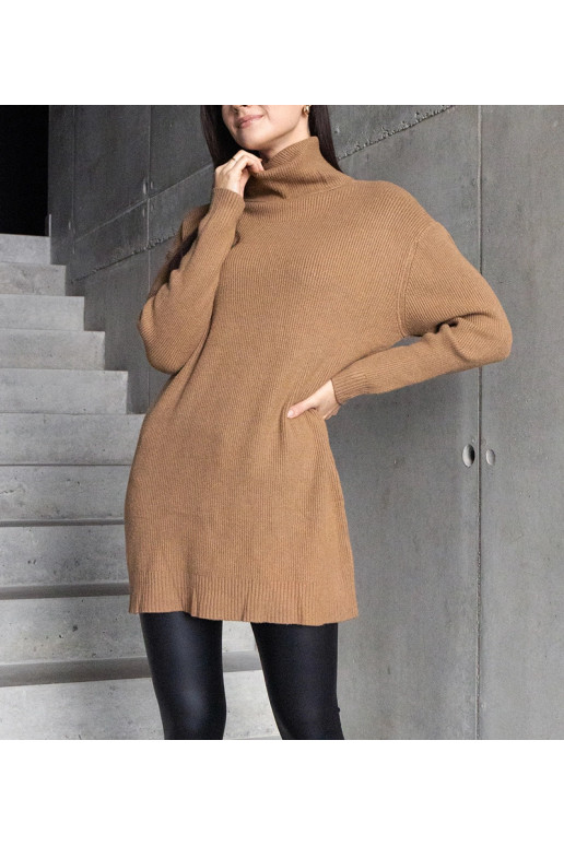 Garš brūns, mīksts džemperis Kali Garš brūns, mīksts džemperis Kali