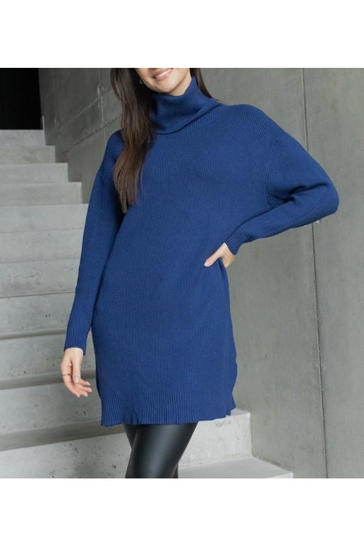 Garš tumši zils mīksts džemperis Kali Garš tumši zils mīksts džemperis Kali