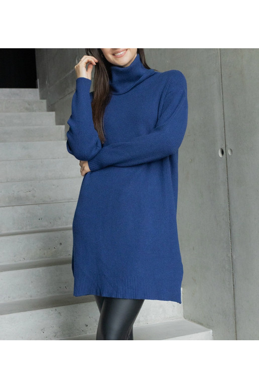 Garš tumši zils mīksts džemperis Kali Garš tumši zils mīksts džemperis Kali