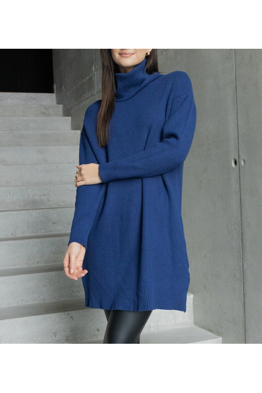 Garš tumši zils mīksts džemperis Kali Garš tumši zils mīksts džemperis Kali