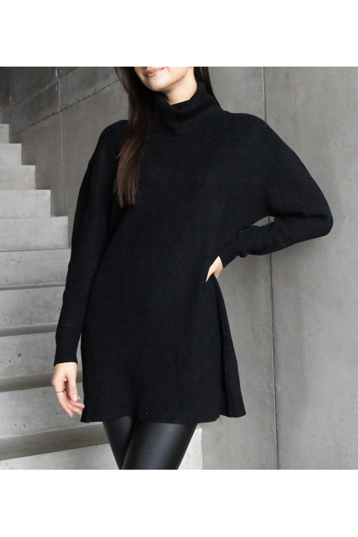 Garš, melns mīksts džemperis Kali Garš, melns mīksts džemperis Kali