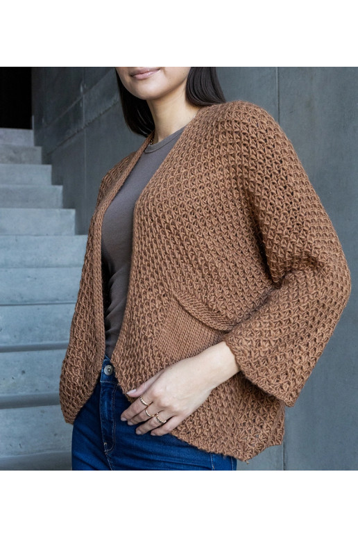 Tumši bēšs Nira wrap jaciņš