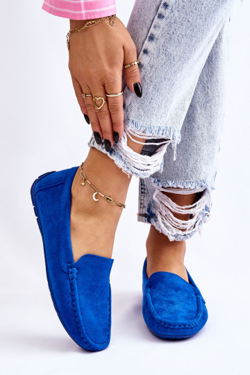 Zamšādas mokasīni  Zilas krāsas Morreno 2