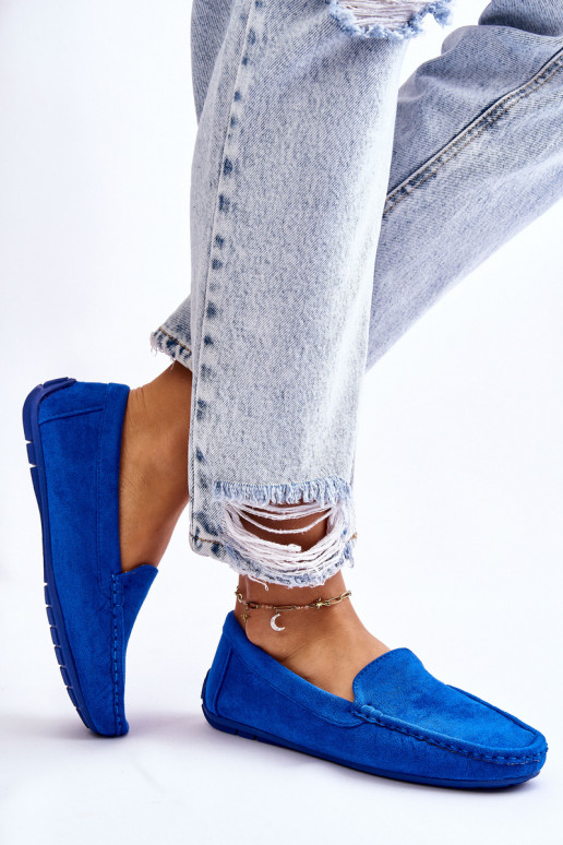 Zamšādas mokasīni  Zilas krāsas Morreno