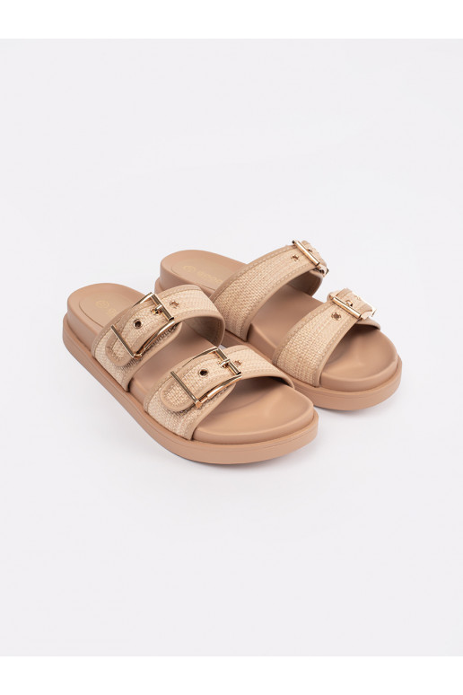 Plakanas sandales smilškrāsas 