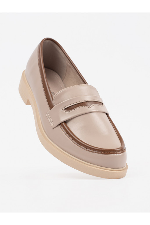 smilšu krāsas  sieviešu mokasīni