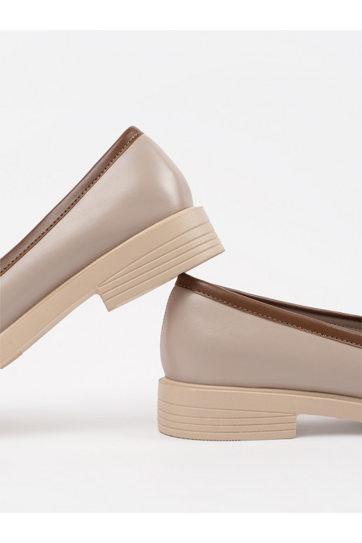 smilšu krāsas  sieviešu mokasīni