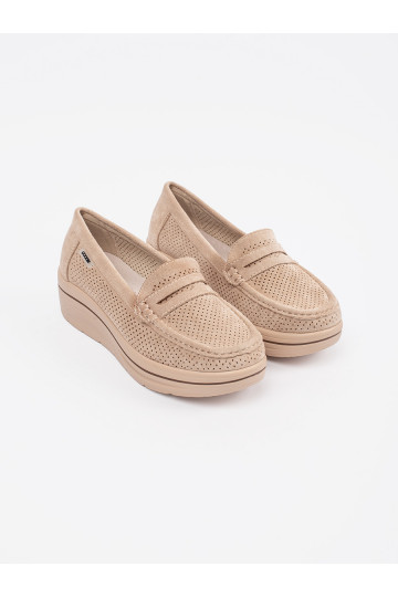 smilšu krāsas mokasīni  2