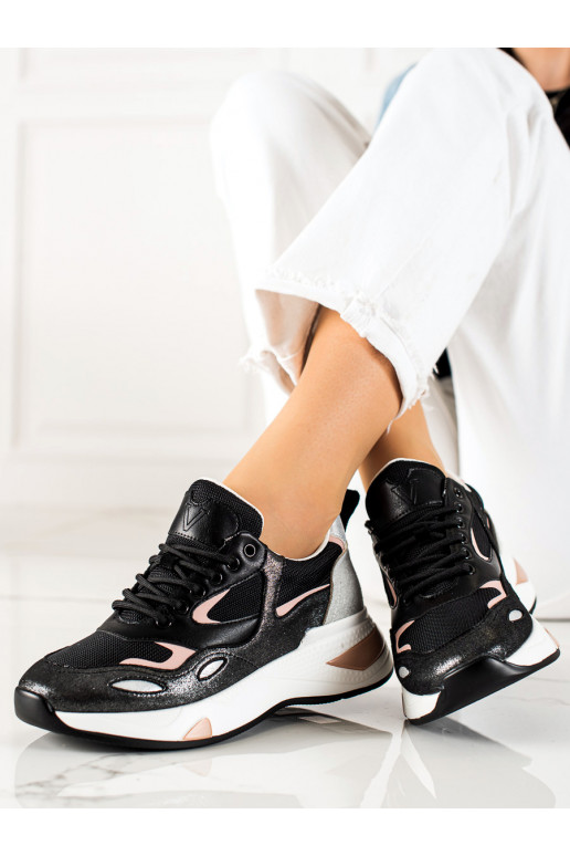 Stilīgasrnas brīvā laika apavi Vinceza Melnas krāsas