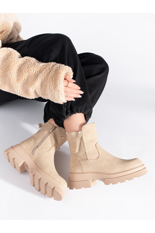 smilšu krāsas sieviešu zābaki  Sergio Leone