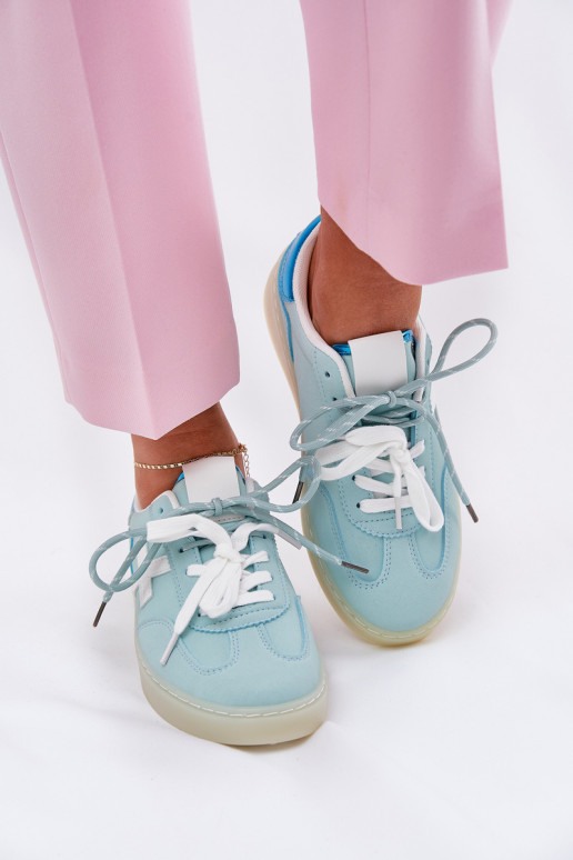  sporta apavi  ar leoparda kažokādas rakstu piparmētras krāsas Zelevelis