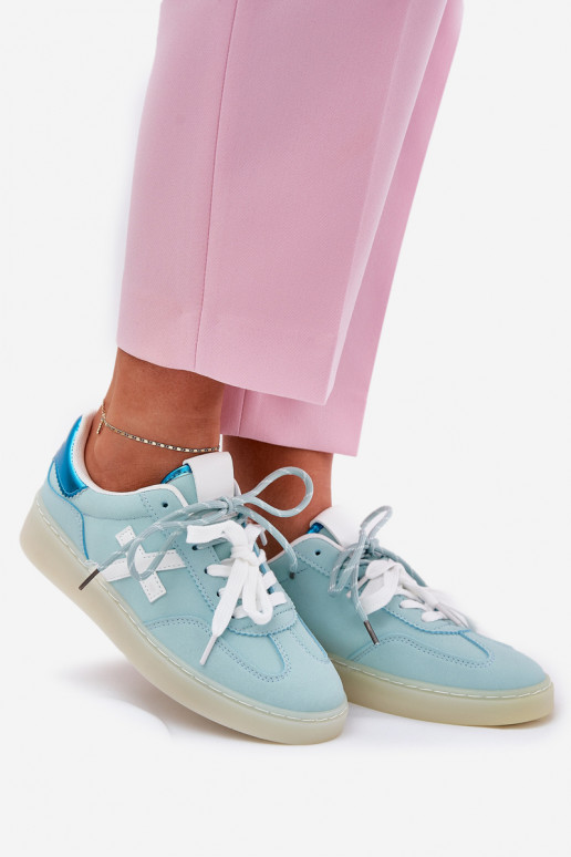  sporta apavi  ar leoparda kažokādas rakstu piparmētras krāsas Zelevelis