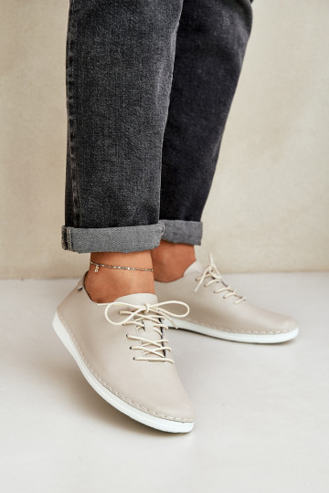 Šņorējami apavi Z Naturalnej Skóry D&A LR51-645 smilšu krāsas 2