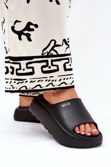 Vieglas čības uz pirksta sieviešu čības ar platformu Big Star RR274A567 Melns 2