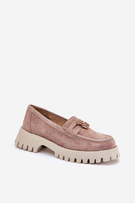 Zamšādas mokasīni  Z Przypinką  Vinceza 79533 smilšu krāsas