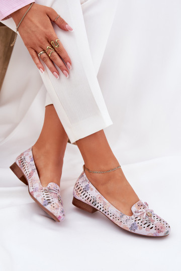 Ažūra balerīnas ar bantītēm ar puķītēm owe Dažādu krāsu Amepitrea