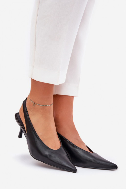 augstpapēžu kurpes Apavi ar spicu purngalu Eko   Melns Aricandia augstpapēžu kurpes Apavi ar spicu purngalu Eko   Melns Aricandia