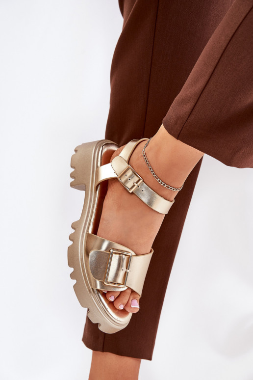 Eko Sieviešu basenes   ar sprādzēm Zelta krāsas Gofielle Eko Sieviešu basenes   ar sprādzēm Zelta krāsas Gofielle