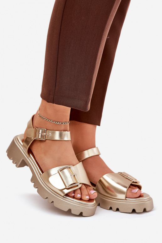 Eko Sieviešu basenes   ar sprādzēm Zelta krāsas Gofielle Eko Sieviešu basenes   ar sprādzēm Zelta krāsas Gofielle