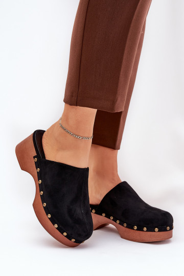  sieviešu čības ar kniedēm owe Melns Ellason