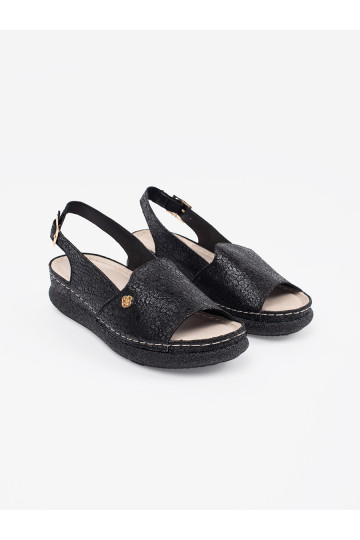 Melns kurpes ze skórzaną wkładką 2