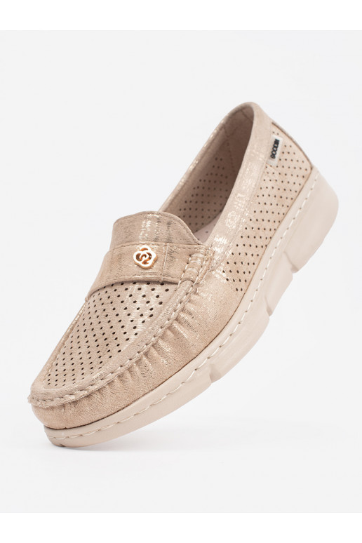 smilšu krāsas  mokasīni ze m elementem