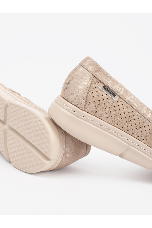 smilšu krāsas  mokasīni ze m elementem