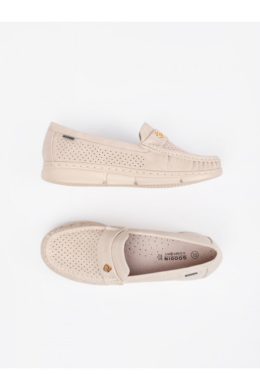 Ziloņkaula krāsas  mokasīni ze m elementem Ziloņkaula krāsas  mokasīni ze m elementem