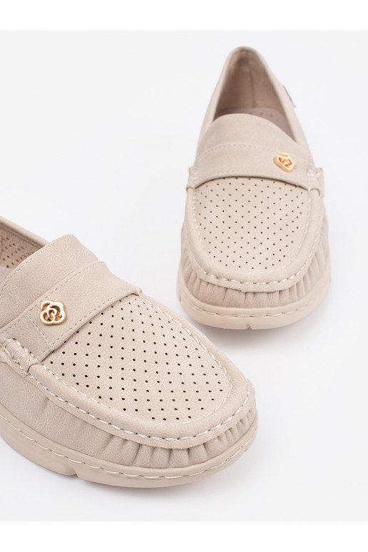 Ziloņkaula krāsas  mokasīni ze m elementem Ziloņkaula krāsas  mokasīni ze m elementem